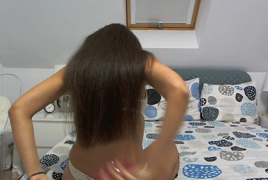 Brunette long hair fetish playing and brushing her luxurious hair von FetishGoddess pic4