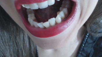 close-up of mouth and teeth