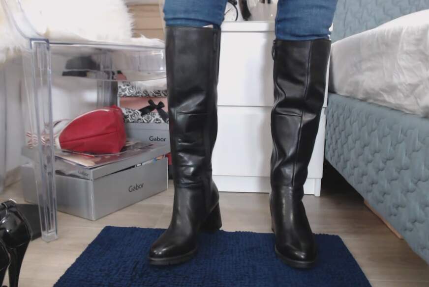 tamaris leather boots - boot fetish von FetishGoddess pic3