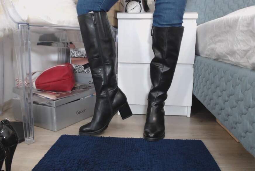 tamaris leather boots - boot fetish von FetishGoddess pic4