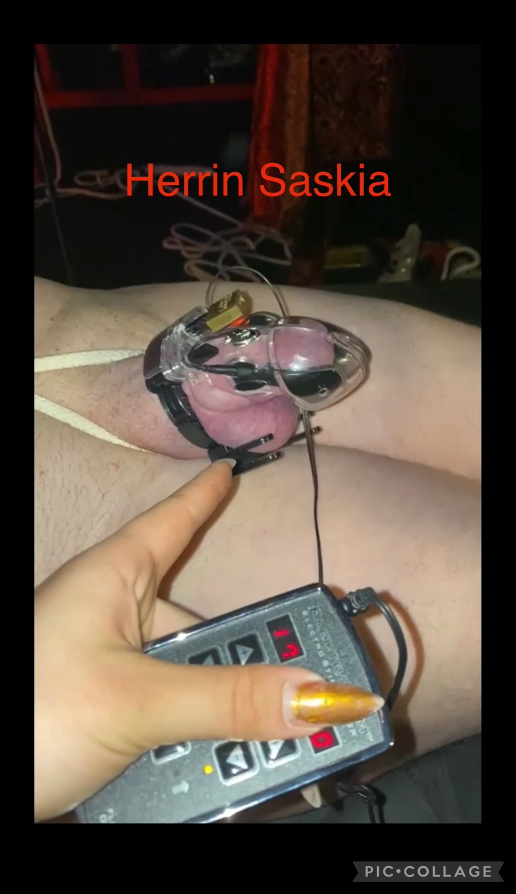 Gefesselt musste heute der Sklave leiden, währenddessen er auf der Liege fixiert war hat er durchgehend Reizstrom abbekommen!