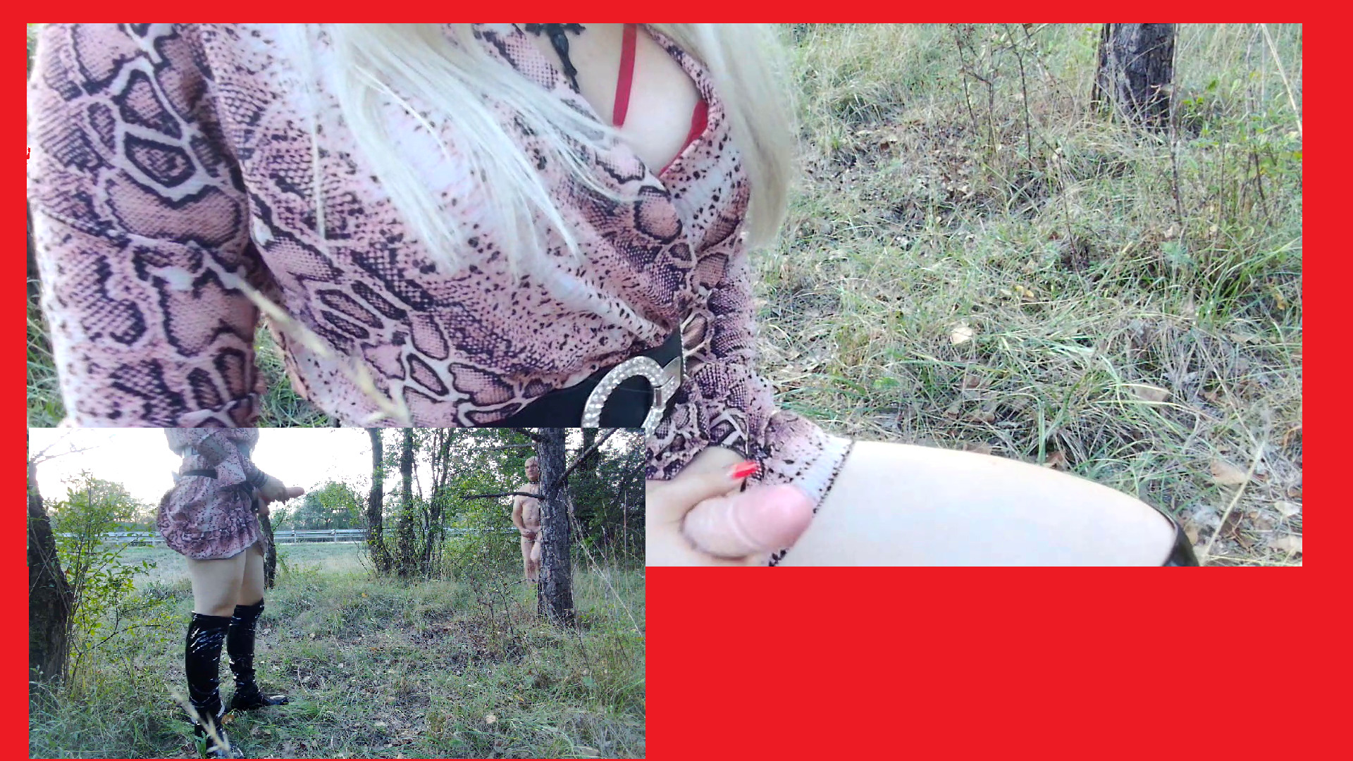 Heute habe ich meinen Herrinnen-Schwanz schön steif gemacht im Wald ! Als ich ihn schön massierte kam plötzlich ein notgeiler Mann vorbei ! Dem zeigte ich dann gleich meinen steifen großen Schwanz und forderte ihn auf ihn blasen zu müssen! Wie er dann reagierte.......damit hätte ich nicht gerechnet!

Herrin#Domina#Sklave#Blasen#UmschnallDildo