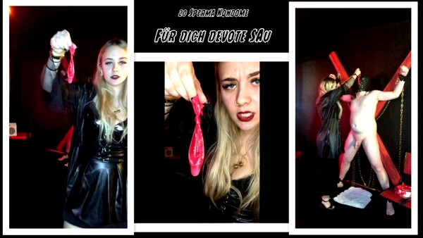 Friss 20 Sperma-Kondome für die Herrin Du träumst davon für die Herrin eine rießen Menge an Sperma fressen zu müssen, dann schaue dir das Video ganz genau an Sklave.............und mach dabei ordentlich dein Blasmaul auf ! Diese devote Gay Drecksau musste unter zwang 20 Sperma Kondome fressen! Ich habe sie ihm unter zwang in sein Schluckmaul nach und nach rein geschüttet!



Bis alle Kondome leer waren, er musste sie sogar für Mich noch brav auslecken