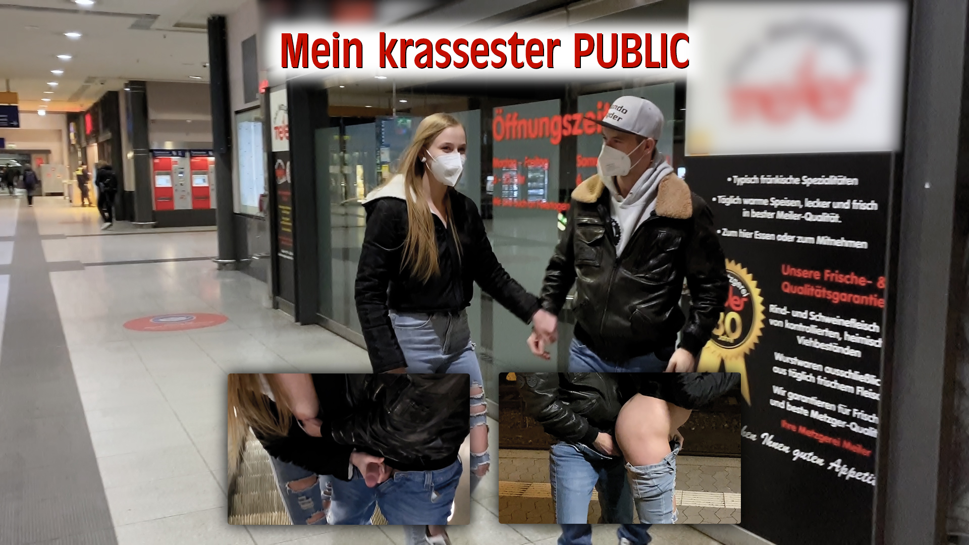 Mein krassester Public Fick Ich hatte eine mega gute Idee und wollte es sofort mit ihm machen. Wir waren gerade so geil das wir nicht warten wollten bis wir zu Hause waren, also hab ich ihm direkt am Eingang seinen geilen Schwanz geblasen. Das war so extrem riskant, wir sind dann weiter zum Bahnhof und haben uns dort noch geil ausgetobt. Mitten auf der Rolltreppe habe ich seinen Schwanz gewichst, wir wurden fast dabei erwischt und dann konnte ich einfach nicht noch länger warten also hab ich einfach meine Hose runter gezogen und er fickte mich einfach genau da wo wir jetzt standen durch. Dann gingen wir nach oben zu den Zügen und machten dort weiter. OMG...das war so geil! Wir wurden fast erwischt also suchten wir uns später noch ein ruhigeres Plätzchen damit er mir noch seine Sahne geben konnte. Ich sag dir, so etwas riskantes hast du noch nie gesehen!