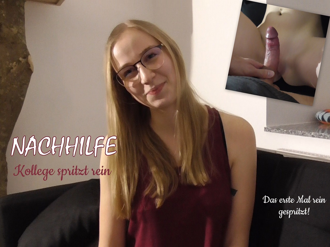 NACHHILFE Kollege spritzt rein Der Spruch \'Stell dich dumm, dann bekommst du alles\' ist wohl doch wahr!
Oh man, wie peinlich das er mich auf mein Dirty Hobby angesprochen hatte. Ich wollte doch nur lernen aber dann konnte ich sein Angebot doch nicht ablehnen. Nachdem ich an seinem Schwanz sauge und lutsche, steckt er mir sein Riesenteil ohne Gummi in meine Fotze. Er bearbeitet mich knallhart mit seinem geilen Lümmel, von vorne, von hinten, er besorgt es mir so extrem heftig das ich einen mega Orgasmus bekomme…und dann spritzt er mir seine warme Sahne einfach in meine enge Muschi. Oh mein Gott!