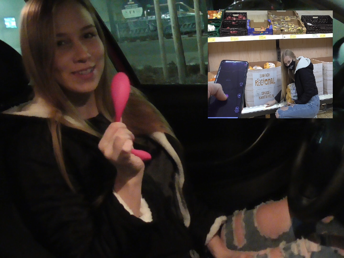 Orgasmus im Supermarkt Ich hatte Lust auf ein bisschen Spaß und hab auch mal dieses Teil ausprobiert. Oh mein Gott...mein Kumpel war so gemein, er hatte mich richtig fertig gemacht im Supermarkt mit dem Ding in meiner Muschi! Es war so extrem das ich dann sogar einen Orgasmus mitten im Supermarkt hatte. Ich hoffe es hat keiner gesehen aber es war mega geil!