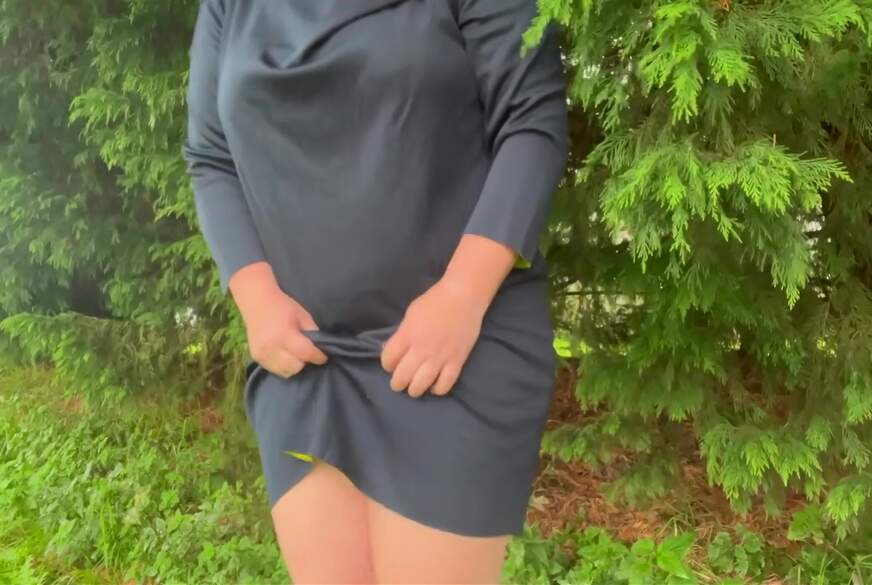 Roxy82: Sauerei!!! Roxy Kann Es Nicht Mehr Halten Und Nässt Sich Kleid Und Slip Outdoor Ein!!!