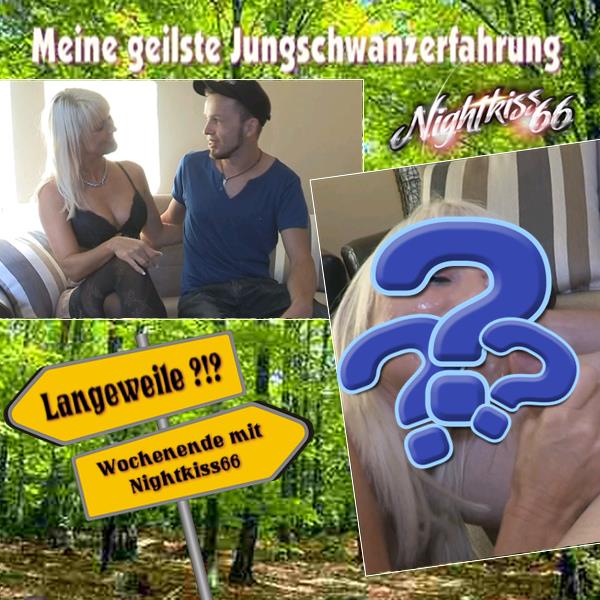 Jungschwanz bis zur Ekstase rangenommen! ...mit krassem Ende !!!! Den kleinen Kerl hatte ich mir schon lange ausgeguckt und war schon ne Weile mit ihm hier im Kontakt. Ich hatte mir ein Häuschen übers Wochenende gemietet und fragte ihn frech ob er nicht Lust hätte mit mir dort das Wochenende zu verbringen?! Natürlich sagte er zu. Oh man war ich aufgeregt ... ein ganzes We mit nem süßen Jüngling verbringen. Kaum das Türchen geöffnet, musste ich auch schon einen Schwanztest machen. Meine Fötzchen lief schon aus vor Geilheit und sein Prachtschwanz war schon fast am explodieren. Ich wollte ihn aber noch etwas zappeln lassen um ihn dann in heißen Dessous,Halterlosen und Heels zu überraschen. Was mir auch sichtlich gelang. Als er mich so sah konnten wir nicht mehr anders als uns in Ekstase zu ficken ... Mir verging Hören und Sehen ..und die Stellungen waren verrückt. Doch was dann geschah haute mich um .... der Waaaaahnsinn ... 1000% Abspritzgarantie !