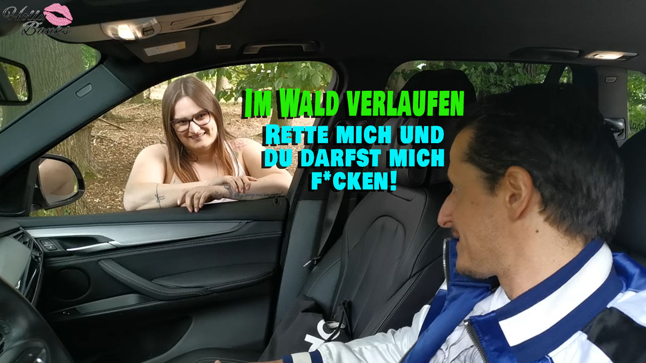 Im Wald verlaufen. Rette mich und du darfst mich ficken! Eigentlich habe ich nur kurz am Waldrand angehalten, weil ich so dringend pissen musste. Als ich dann aber mit meinen Geschäft fertig war, fand ich das Auto nicht mehr. Hatte mich wohl ein paar mal zu viel umgedreht. Ich irrte also eine Zeit lang durch den Wald, als plötzlich ein Auto entdeckte, in dem jemand saß. Ich erklärte ihm mein Problem und fragte, ob er mich zur Hauptstraße bringen könnte. Der dreiste Kerl meinte dann, er kann es machen, aber vorher wollte er ein wenig Spaß mit mir. Naja… Ich hatte keine Wahl. Im Wald verhungern oder ich lasse mich mal eben ficken. Also ab in den Wald und los geht’s… Hättest du meine Situation auch so schamlos ausgenutzt?