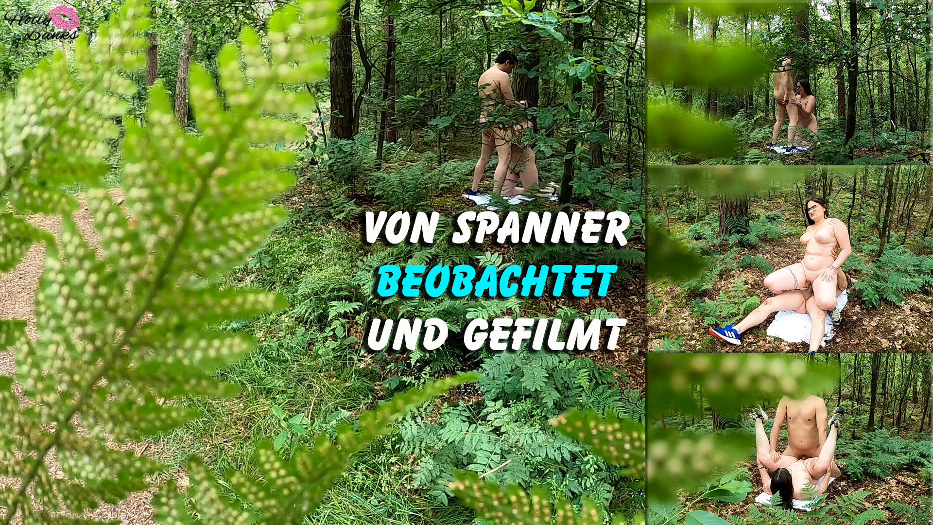 Von Spanner beobachtet und gefilmt Bei einem Waldspaziergang wurden wir so geil, dass wir es sofort wild und hemmungslos treiben wollten. Es war niemand zu sehen, also fingen wir direkt an. Ich lutschte ihm geil den Schwanz, er verpasste mir einen Tittenfick und dann ging es richtig los. In verschieden Stellungen fickte er mich blank durch. Hammer, so ein geiler Fick in der freien Natur. Als er mir dann seine volle Ladung in die Fotze gespritzt hat, fiel mir ein Typ auf. Er hielt sich einen Strauch vor seinen Körper und hat uns offensichtlich die ganze Zeit gefilmt. Er rannte direkt los und mein Freund hinterher. Zum Glück hat er ihn noch eingeholt und ihm das Video abgenommen und so habt ihr wenigstens auch noch was davon  