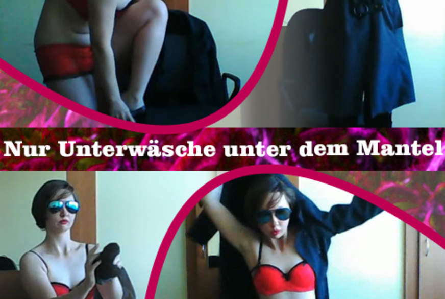 SexyFergie: Nur Unterwäsche unter dem Mantel
