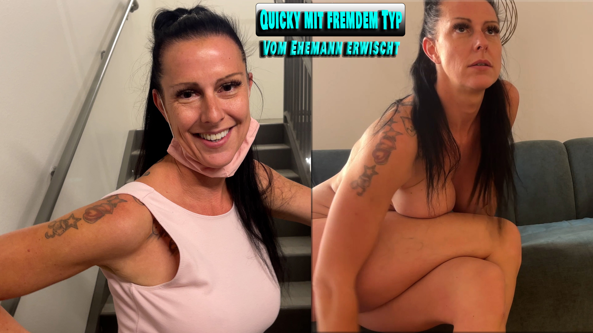 Ich wollte eigentlich kurz einkaufen, als ich im Hausflur von einem Typen angequatscht wurde. Er verlor nicht viel Zeit und erzählte mir direkt, dass er hier auf Frauen wartet, von denen ihm vielleicht eine einen blasen würde. Wow… So eine direkte Art gefällt mir ja schon irgendwie. Als er dann auch noch seine Hose fallen ließ, konnte ich einfach nicht anders und musste ihn erstmal anblasen. Da es aber im Hausflur zu gefährlich war, nahm ich ihn mit zu mir. Er leckte mich kurz und schob mir dann seinen blanken Schwanz in mein nasses Fickloch. Als er dann noch kurz duschen wollte und ich nackt auf dem Sofa saß, mir sein Sperma von der Muschi lief, kam plötzlich mein Mann. Meine Ausrede hat er mir zwar nicht so wirklich geglaubt, aber wenigstens konnte der Typ sich unbemerkt rausschleichen. Gerade nochmal gut gegangen