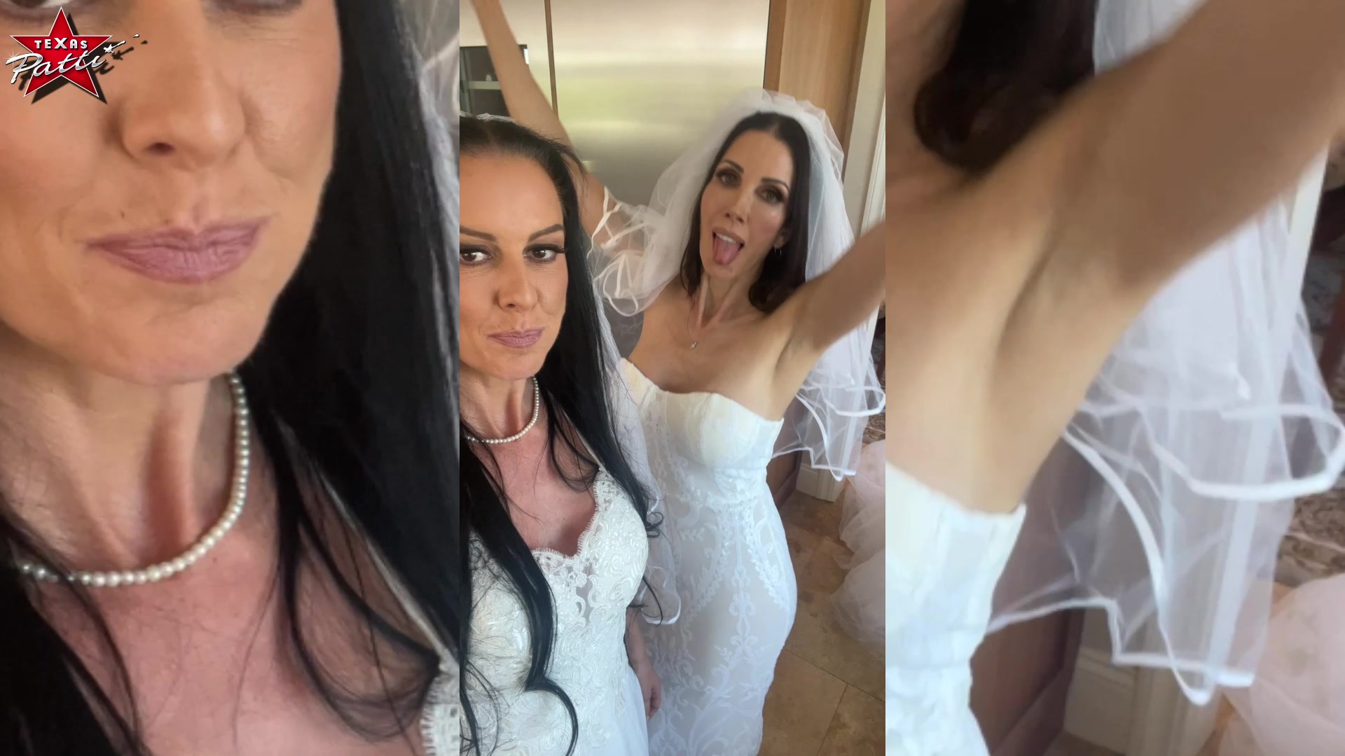 Immer wieder werde ich gefragt, ob ich nicht noch BTS-Material hätte oder machen könnte. Das ist leider gar nicht immer so einfach, da oftmals vom Produzenten unerwünscht. Als meine Freundin Shay und ich aber vor ein paar Wochen für einen wirklich geilen Dreh gebucht wurden, wo ein Typ gleich mehrere Milfs heiraten sollte und es natürlich zur ultimativen Hochzeitsnacht kam, konnten wir zwischendurch immer mal kurz unsere Kamera einschalten und für euch ein paar lustige, aber auch sehr geile Momente einfangen. Viel Spaß damit