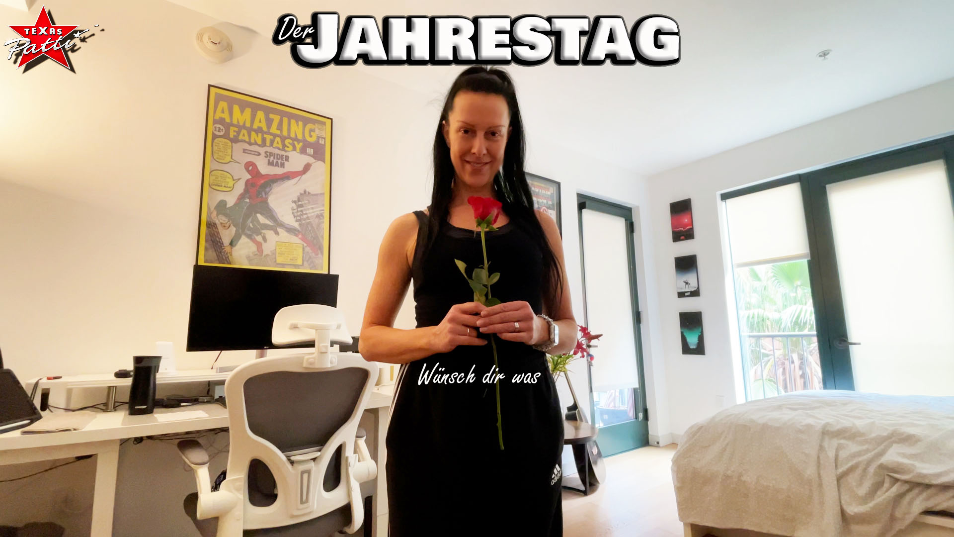 18 Jahre ist es mittlerweile her, als aus uns ein Paar wurde. Unsere Beziehung ist sozusagen volljährig ;)  Als ich mit einer Rose zu ihm ging, saß er in seinem Sessel und hatte offensichtlich keine Ahnung, was los ist (sind eigentlich alle Männer so?). Da ich ja mittlerweile damit umgehen kann, klärte ich ihn auf und schenkte ihm einen Wunsch. Was er sich dann zunächst wünschte, war mal wieder sowas von typisch für ihn… Irgendwann kam er darauf, welche Art Wunsch ich mir so vorgestellt hatte und durfte ihm endlich seinen Schwanz lutschen. Zum Jahrestag gebe ich mich natürlich nicht mit einem einfachen Blowjob zufrieden. Nee, da wird auch geleckt und gefickt