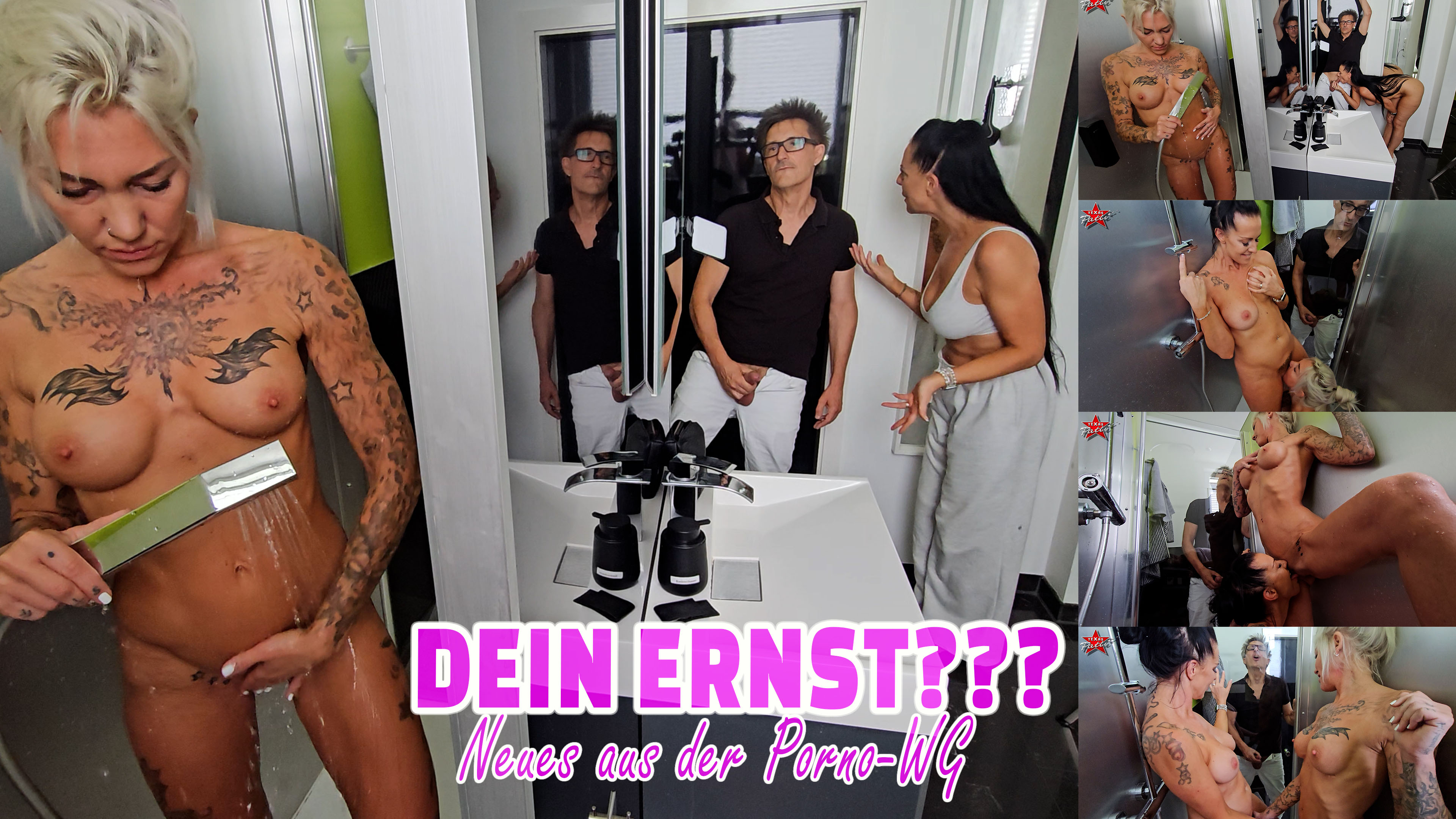 Dein ernst? Neues aus der Porno-WG Ich hatte meine Freundin Susi eingeladen, weil ich dachte, dass sie gut in unsere WG passen könnte.
Eigentlich wollten wir erstmal einen Mädelsabend machen, bevor ich sie den anderen vorstelle. Als sie sich mal eben frischmachen wollte und ich noch schnell ein paar Besorgungen machte, kam Conny nach Hause. Er bemerkte, dass jemand unter der Dusche stand und ging deshalb ins Bad. Als er Susi dann unter der Dusche sah, hatte er nichts Besseres zu tun, als seinen Schwanz auszupacken und sich erstmal – vermeintlich unbemerkt - einen zu wichsen. Wenig später kam ich dann nach Hause und erwischte ihn dabei. Zuerst war ich geschockt, dann fand ich es geil und lutschte ihm erst den Schwanz, dann ging ich zu Susi in die Dusche und gemeinsam machten wir Conny so geil, dass ihm fast die Eier platzten…


#Dusche #Milf #Titten #Lesbo #Wichsen #Spanner #Lecken #Blasen #Cumshot