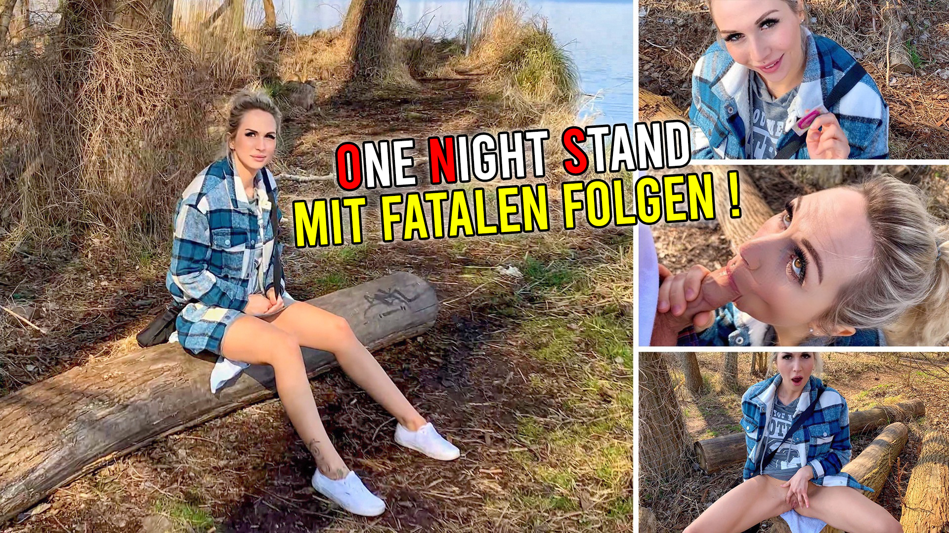 One Night Stand mit fatalen Folgen ! OMG ... was für ein Wichser und ich wollte doch nur ein wenig Spass haben. Endlich scheint wieder die Sonne, die Temperaturen werden wärmer und man bekommt Lust. Ja sehr viel Lust, denn der Frühling bringt alles wieder in Schwung. Anscheinend auch bei dem Typen, als ich am See gechillt habe. Er stand wirklich vor mir und hat sich einen geschleudert. Ich fand das schon sehr geil und wollte auch sehen, was er in der Hose hat. Das hat mir sehr gefallen, was ich gesehen habe und da hab ich mich doch echt überreden lassen, einen Schritt weiter zu gehen. 

Ich habe ihm seinen fetten Schwanz geblasen und ich merkte, wie es ihm gefallen hat. Das Ding wurde immer praller und fetter in meinem Mund. Er wollte dann mehr und da hab ich nicht nein zu gesagt - einzige Bedingung war, dass wir nur mit Kondom ficken. Er wollte erst nicht, sagte dann aber ja. Was dann passierte, das glaubt mir kein Mensch und ich weiß jetzt auch ehrlich gar nicht, wie es weitergeht :(