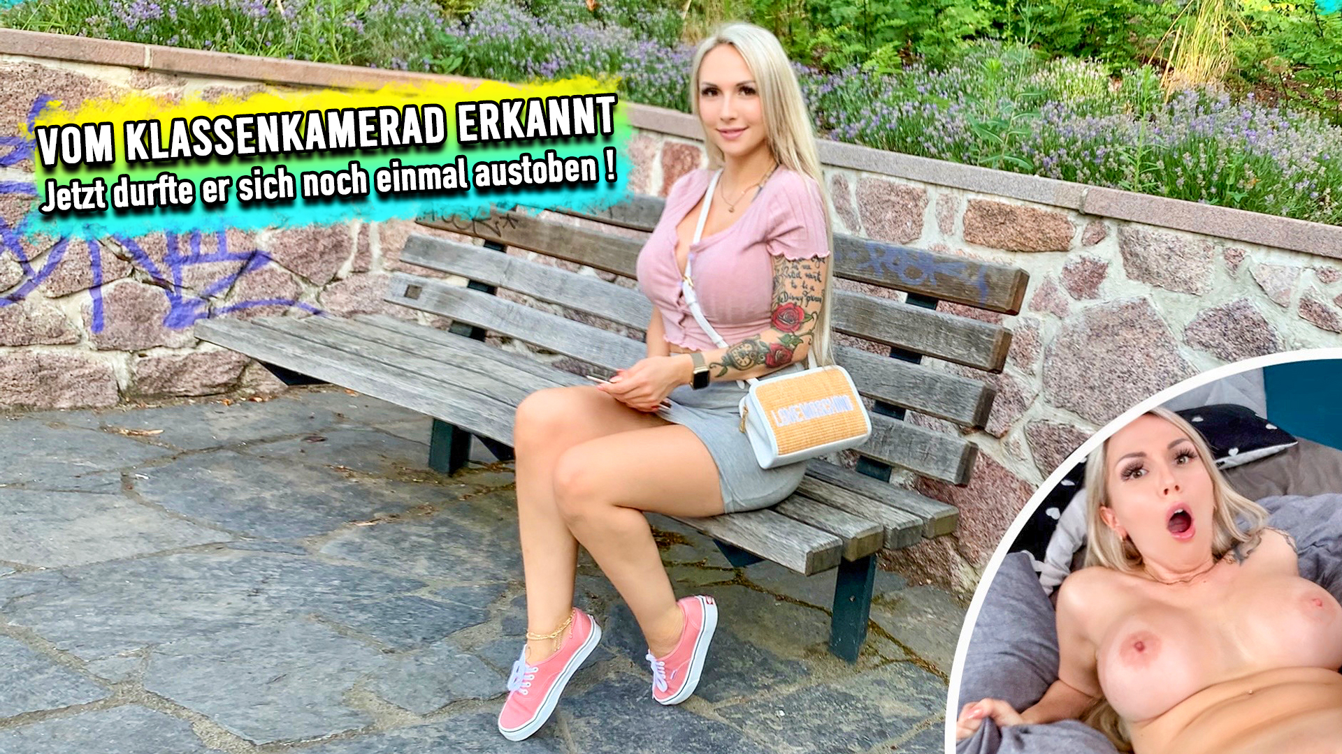 Vom Klassenkamerad erkannt - jetzt durfte er sich noch einmal austoben ! Die Sonne lacht und ich war draußen unterwegs. Auf einmal spricht mich jemand mit meinem Namen an und fragt, ob ich ihn noch kenne. Es ratterte im Kopf aber ich konnte ihn absolut nicht zuordnen. Er meinte, dass er ein ehemaliger Klassenkamerad sei und da machte es bei mir Klick. Jetzt konnte ich mich sehr gut an ihn erinnern, denn ich hatte sogar schon einmal was mit ihm und ich muss sagen, nicht schlecht, was aus ihm geworden ist :) Er fragte mich, ob ich immer noch so schüchtern bin und zurückhaltend im Bett. Das konnte ich verneinen und meinte zu ihm, dass jetzt so einiges geht, was damals gar nicht möglich war. Er wurde total hellhörig und da er wirklich ein leckeres Schnittchen war, nahm ich ihn mit zu mir nach Hause. Da legten wir gleich los und er durfte als erstes meine fetten Titten betrachten. Da stand sein Schwanz schon wie eine eins und wir setzten das Abenteuer fort. Er durfte sich noch einmal so richtig an mir austoben und bekam vor lauter Geilheit nicht mehr den Mu