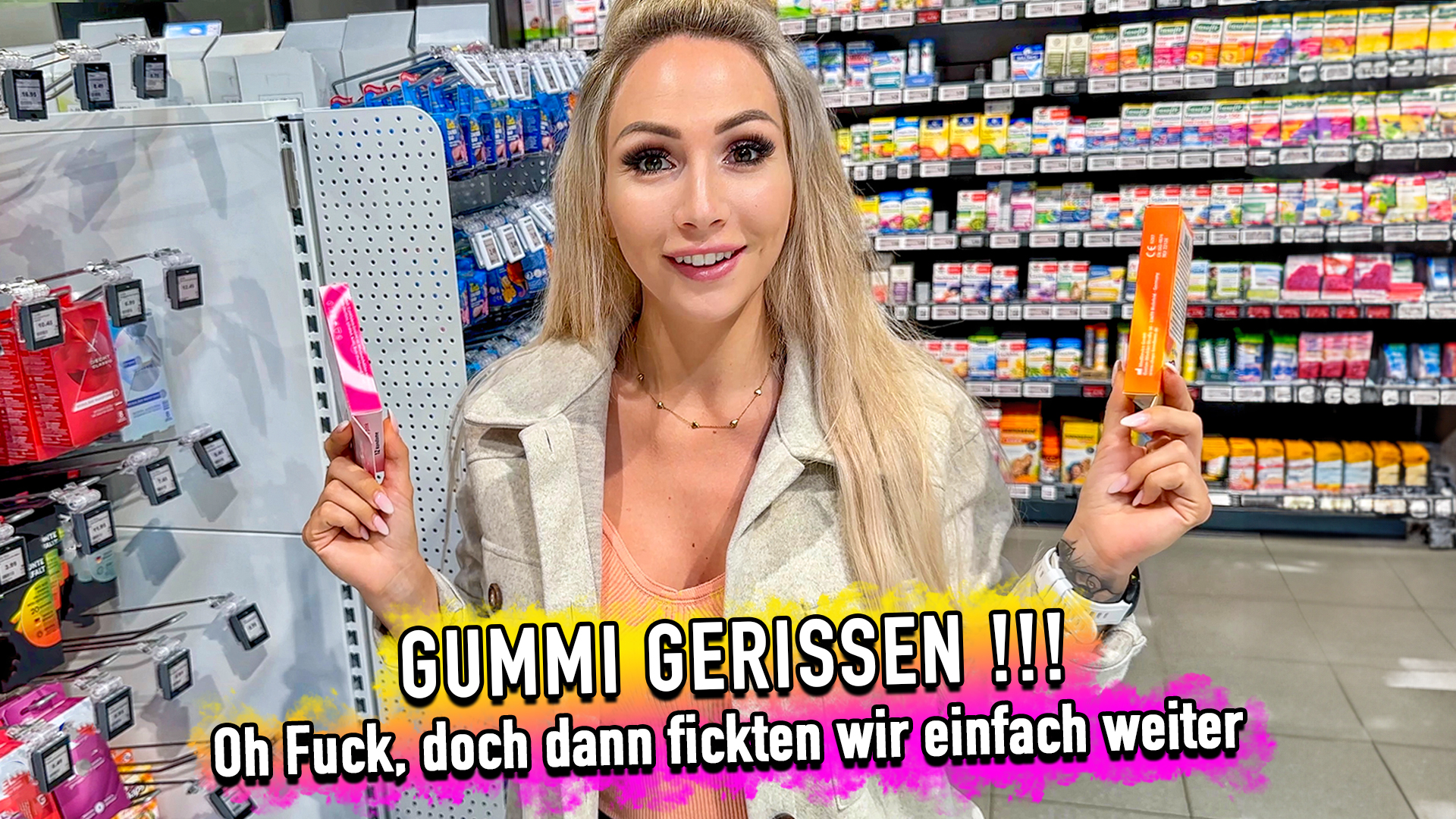 GUMMI GERISSEN - doch dann fickten wir einfach weiter ! Mein Buddy war die ganzen Tage schon sowas von notgeil. Er konnte die ganze Zeit nur ans ficken denken. Wir waren gerade ein Kaffee trinken und ich bestellte mir eine \