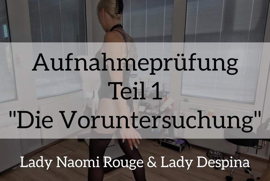 Aufnahmeprüfung Teil 1 Die Voruntersuchung von Lady-Naomi-Rouge pic2