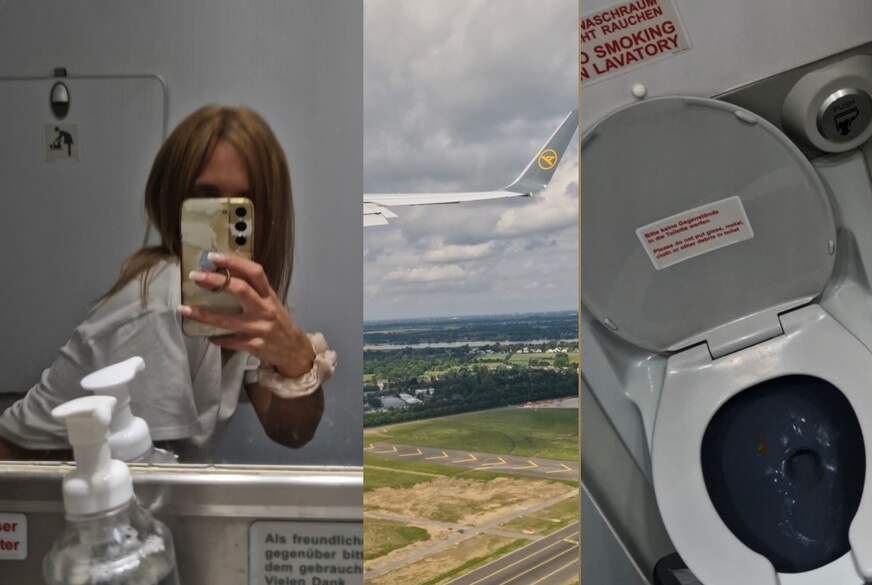 ShyJulie: Pippi machen auf der Flugzeug Toilette
