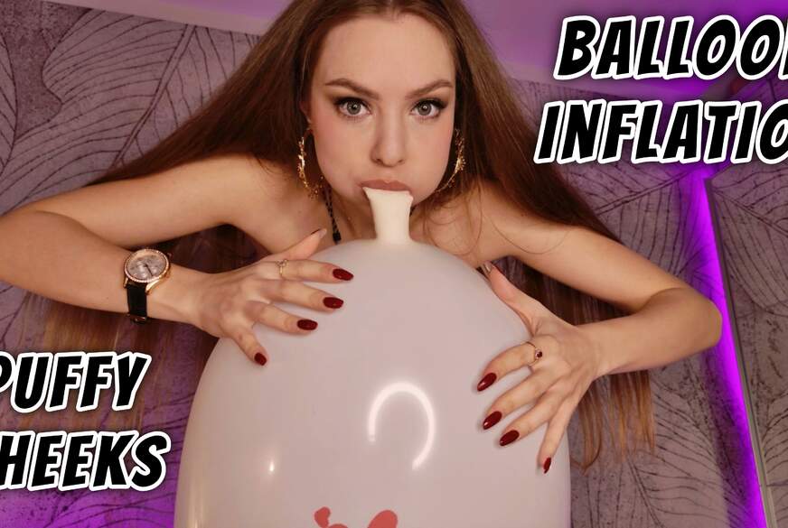 GirlHomeAlone: P**fy Cheeks Balloon Inflation