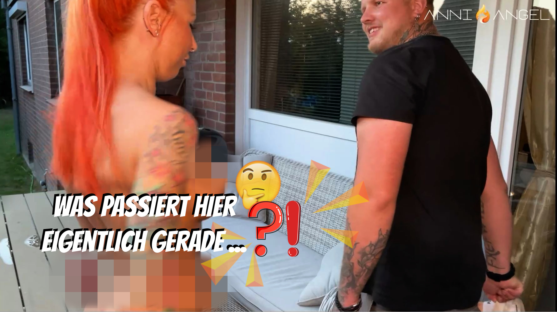 Nach einer kleinen gemütlichen Abkühlung im Pool saß ich umwickelt in meinem Handtuch auf der Terrasse und rechnete eigentlich mit niemandem ... als auf einmal die Tür aufging, dachte ich natürlich zuerst an meinen Mann aber der war es nicht xD Sein Kollege stand auf einmal mit meinem Lieblingsgetränk in der Tür und baggerte mich mehr als offensiv an ... meine Zurückhaltung war relativ schnell vergessen als ich hörte, das mein Mann noch Überstunden machte ... nach einem kleinen BJ auf der Terrasse hielt ich es aber für sicherer, doch lieber rein zugehen, bevor die Nachbarn etwas spitz bekommen würden *G* Also landeten wir recht schnell im Ehebett und machten dort rum ... hört sich ja furchtbar an :O ... war es aber gar nicht  ;D Bei einem kleinen versauten Abenteuer bin ich natürlich sofort dabei ...  Natürlich blieb es nicht nur beim lutschen und wir trieben es geil ... einmal alle unsere Lieblingsstellungen durchgefickt lutschte ich den Saft direkt aus der Quelle ... b