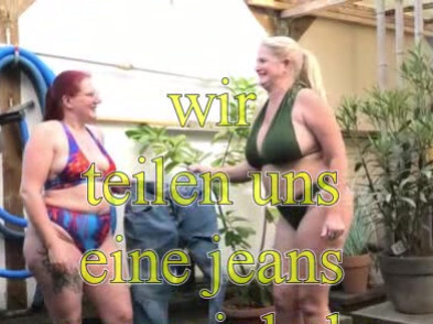 meine Freundin und ich pissen in die selbe Jeans, wow was für ein feuchtes Vergügen