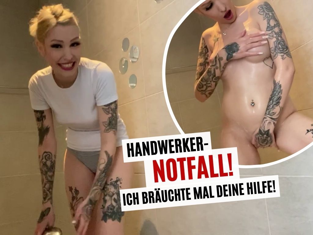 HANDWERKER-NOTFALL! ICH BRÄUCHTE MAL DEINE HILFE! Also mir passiert auch wirklich immer was Neues. Diesmal hänge ich im Bad und bräuchte dringend mal Hilfe von jemanden, der etwas talentierter beim Handwerken ist, als ich. Irgendwie bekomme ich das mit der Dusche nicht so richtig geregelt - aber was dann passiert, ist vielleicht einer der heftigsten Orgasmen, die ich je hatte. Oder fällt dir ein Video ein, bei dem ich schon mal sooo krass gezittert habe?