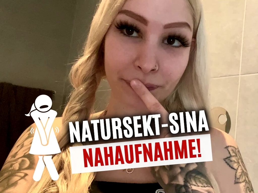 NATURSEKT-SINA IN NAHAUFNAHME Ich musste dringend los - aber noch viel dringender musste ich Pippi ;) Und da ich immer wieder gefragt werde, ob ich das nicht mal filmen kann, habe ich dich mitgenommen und zeig dir ganz genau in Nahaufnahme, wie der goldene Saft aus mit spritzt und tropft. Genieß es - und meld dich, wenn du mal live dabei sein willst!