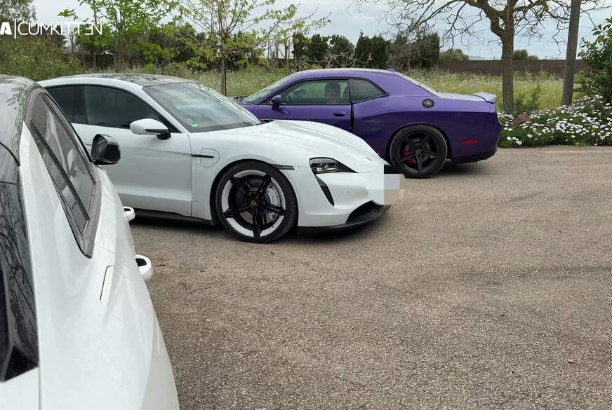 Lara-CumKitten: Heimliches PARKPLATZ TREFFEN - Leggings F**k mit XXL F****l