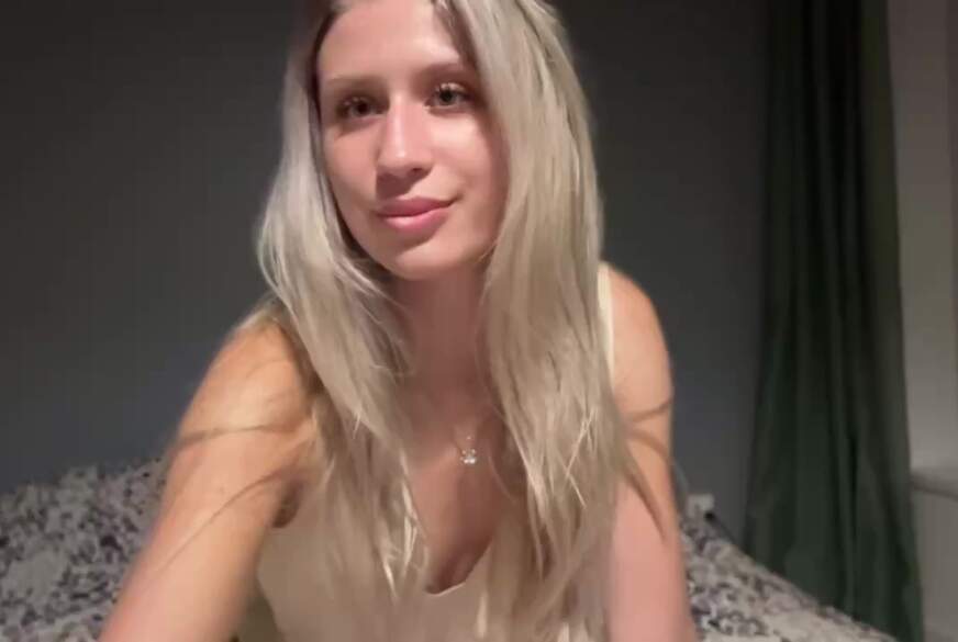 Astoria2005: A blonde in a silk dress undresses and greedily s**ks your d**k