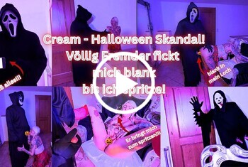 Cream Halloween Skandal!!! Ein Fremder nimmt mich! Reife Frauen Tattoos Blond Piercings Rasiert Frau-Mann Große Brüste Silikon Handjob AO Fremder Blowjob Nahaufnahme Petting Doggystyle Reiten Stehend Gespreitzte Muschi Schlucken 
