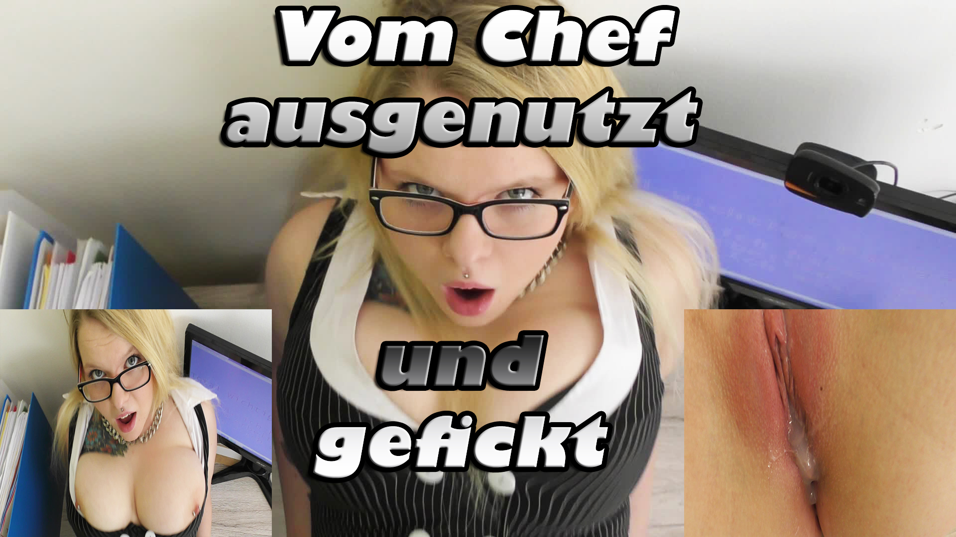 Vom Chef ausgenutzt und gefickt!!! (Creampie Vulkan) Als mein Chef mich beim Faulenzen im Büro erwischt, will er mich feuern, weil ich so eine faule Tastenpianistin (Bürokauffrau) bin. Ich erinnere ihn daran, aus welchem Grund er mich eingestellt hat und lutsche im erstmal sein dickes Rohr hart. Er knallt mich auf dem Schreibtisch durch und hämmert mir eine fette Creampie Ladung in meine kleine enge Teeny Spalte. Was hättest du gemacht, mich gefeuert oder befördert?