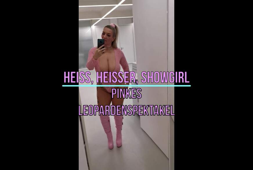 Sandybigboobs: Heiß heißer Showgirl Pinkes Leopardenspektakel