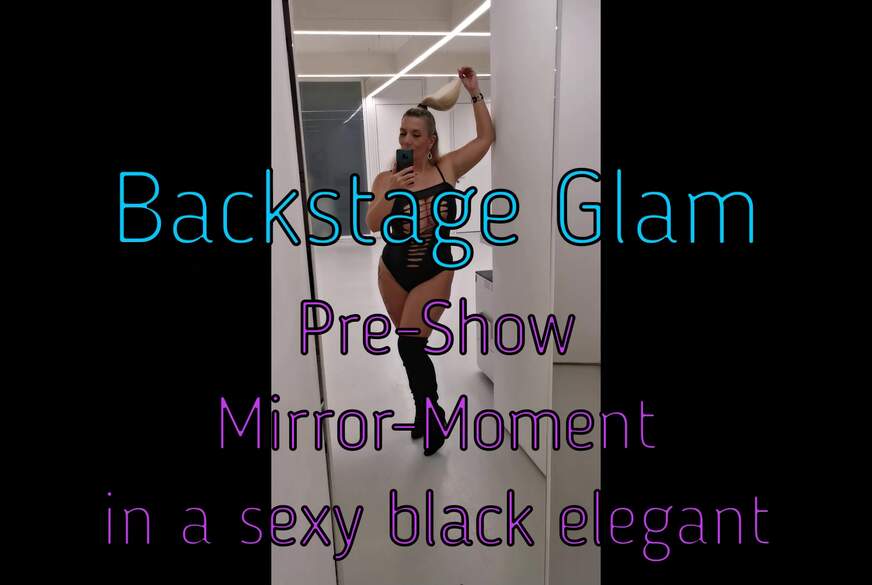 Backstage Glam Pre Show Mirror Moment in a sexy black elegant style von Sandybigboobs pic1