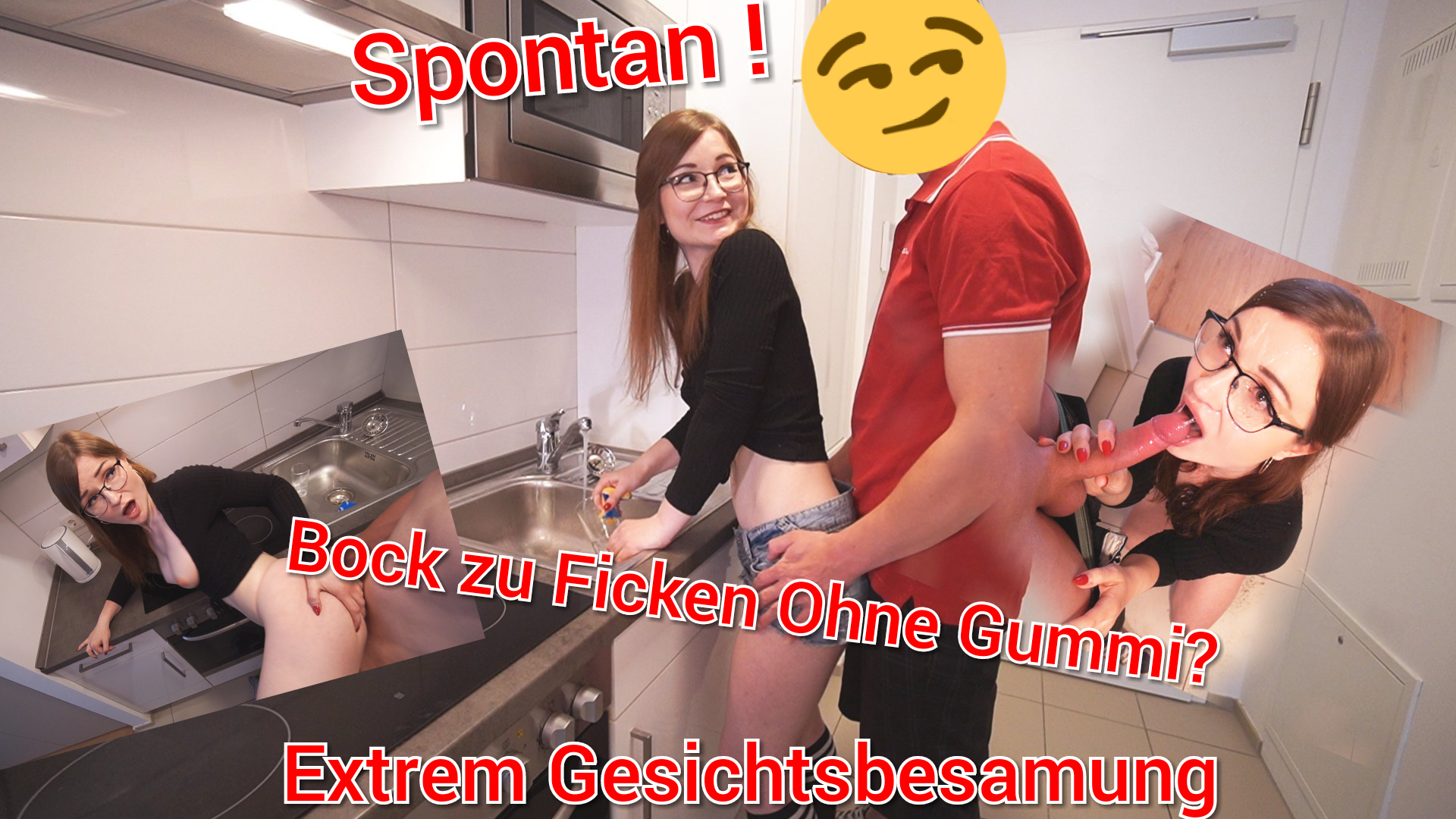 Spontan Bock zu Ficken ohne Gummi?? EXTREM Gesichtsbesamung !!! Die Tür ging auf und ich wusste nicht wo oben oder unten ist. Er hat mich einfach so schnell überrumpelt, dass ich gar nicht nein sagen konnte. 

So schnell wie er seinen Schwanz in mich rein gesteckt hat.  

Aber es hat sich auch SO gut angefühlt. Wie hätte ich auch da nein sagen können??  

Schön tief und hart in meine Fotze hat er reingefickt.  

Einfach geil! 

Ich wollte sein Sperma einfach haben. Überall! Und seine Ladung war gigantisch!! So unglaublich viel Sperma. Ich kam nicht hinterher mit dem schlucken. 

Nicht nur ich war total vollgesaut, danach musste ich sogar noch die Küche wischen hihi...

Spontan ist doch immer noch am geilsten. 

Los steck deinen Schwanz rein!!!