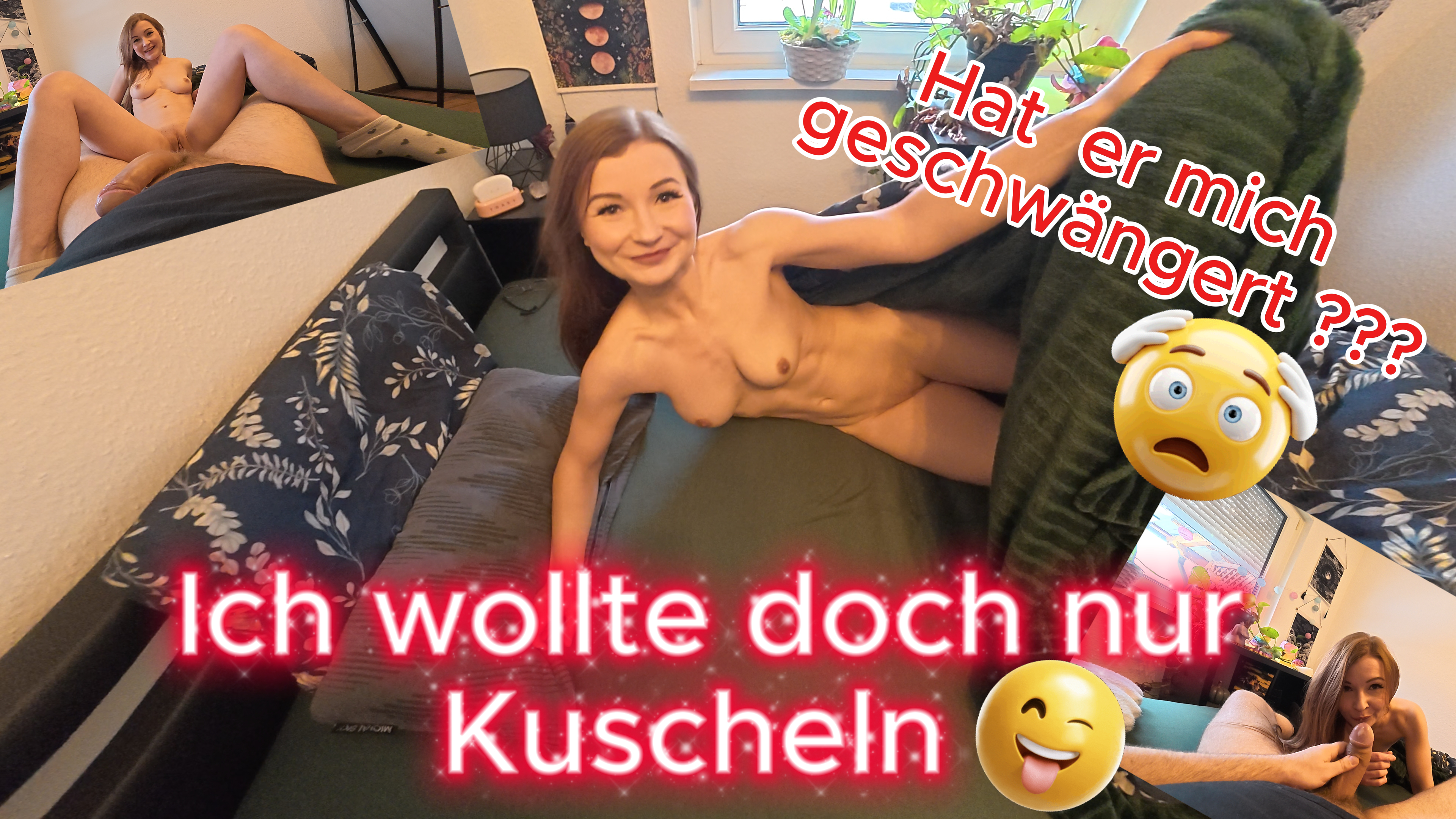 OMG Hat mein Stiefpapa mich Geschwängert??? Ich dachte, ich kann endlich mal wieder ausschlafen...mmh...
So einen geilen Traum hatte ich. Da war meine Muschi richtig nass, als ich die Augen aufgemacht habe. 
Mein Stiefvater hat mich geweckt und wollte das ich aufstehe. 
Stimmt. Da war ja noch was. Wir wollten den Wochenendeinkauf erledigen. Seine bessere Hälfte hatte Dienst dieses Wochenende. Wir waren also ganz alleine. ;) 
Kommst du noch ein bisschen kuscheln?? Ich kann noch nicht aufstehen. 
Ich war doch noch so geil von meinen Traum. :)  Das wir das Haus für uns alleine haben...
Diese Situation schrie förmlich danach sie auszunutzen. 
Außerdem wusste ich genau, dass seine Eier Prall gefüllt waren. Der Haus Drache lässt ihn ja schon lange nicht mehr ran. 
da wird er doch nicht nein sagen können .... Oder ??? 
Gummi ? hab ich natürlich nicht  wieso auch   ich will doch nur kuscheln ;)