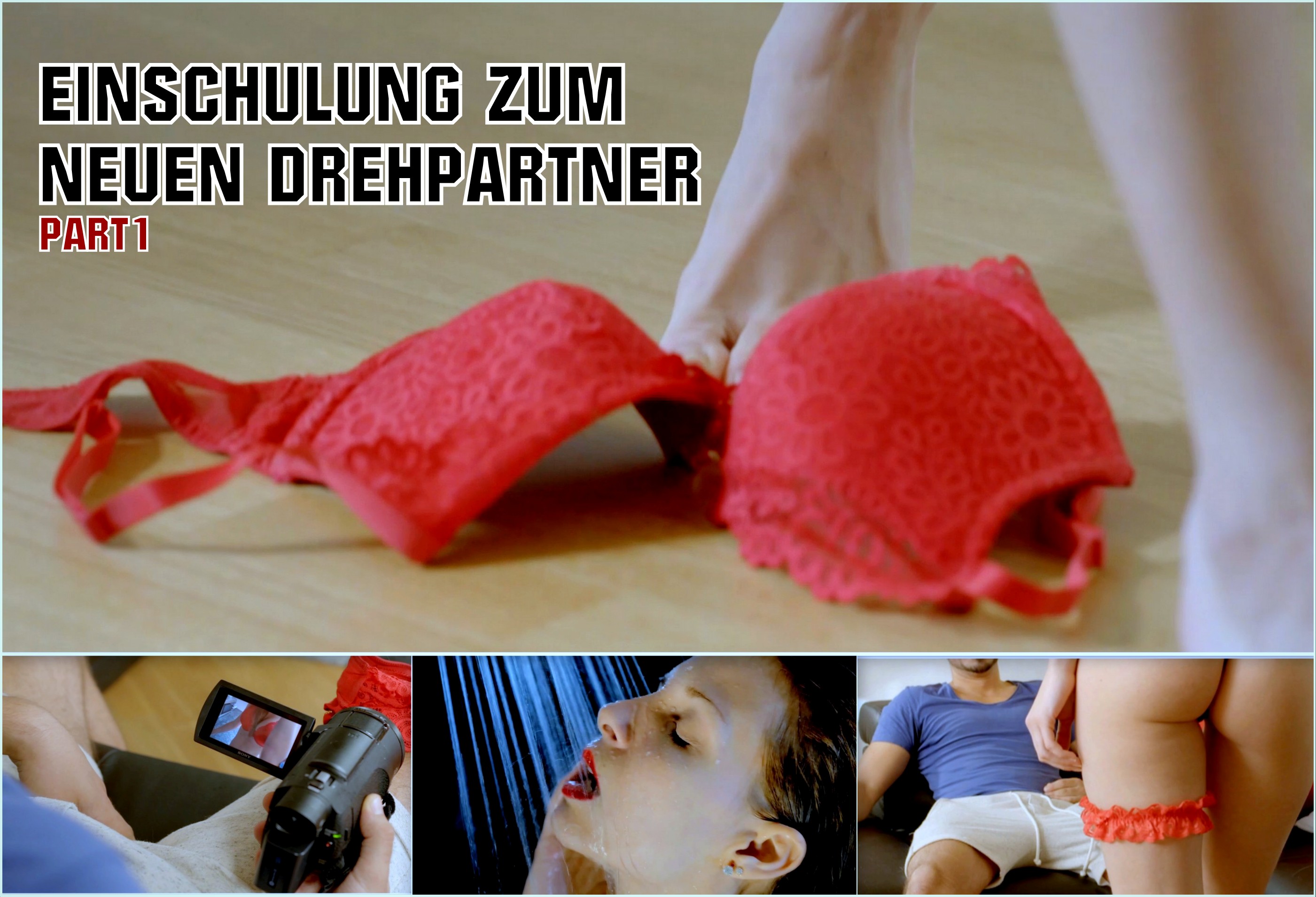 Teil 1 von 3 meines neuen Special Films! Vor Kurzem habe ich einen echt süßen Typen kennengelernt, charmant, humorvoll und er bringt es SOWAS VON im Bett!! So einen Mann muss man sich einfach als Drehpartner sichern! Genau deshalb ist er heute zu mir bei Besuch, allerdings weiß er noch gar nichts von seinem Glück! Als Vorwand sagte ich ihn ich brauche einen Kameramann für ein kleines Video von mir, denn er wusste über mein schmutziges Hobby bescheid ;). Doch als er ankam war ich gerade unter der Dusche, ich hinterließ ihm nur eine kleine Spur mit der Unterwäsche die ich bei unserem 1. Date für ihn anhatte!