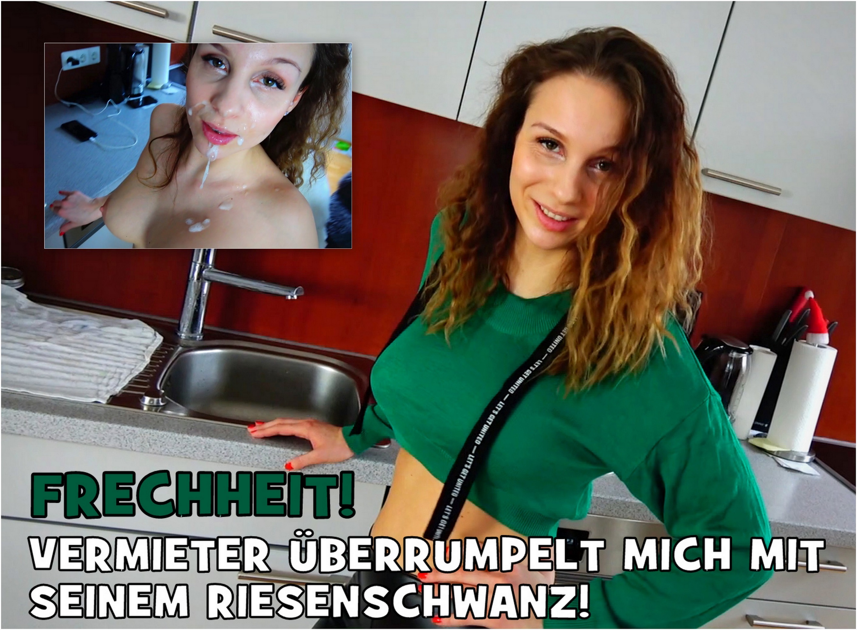 Ich wohne seit 2 Monaten in meiner neuen Wohnung und schon ist der Geschirrspüler hinüber! Natürlich hab ich gleich meinen Vermieter angerufen er solle bitte vorbei kommen und sich das Problemchen selbst ansehen. Ich hatte heute zum ersten Mal meine Wetlook Leggings an und er konnte den Blick einfach nicht von ihr lassen.. da hab ich wohl einen Nerv bei ihm getroffen. Insgeheim hat er sich wahrscheinlich schon vorgestellt wie er sie langsam über meinen Arsch stulpt und mich anschließend geil durchfickt! Gedacht – getan! Was ich nicht alles für einen neuen Geschirrspüler mache..