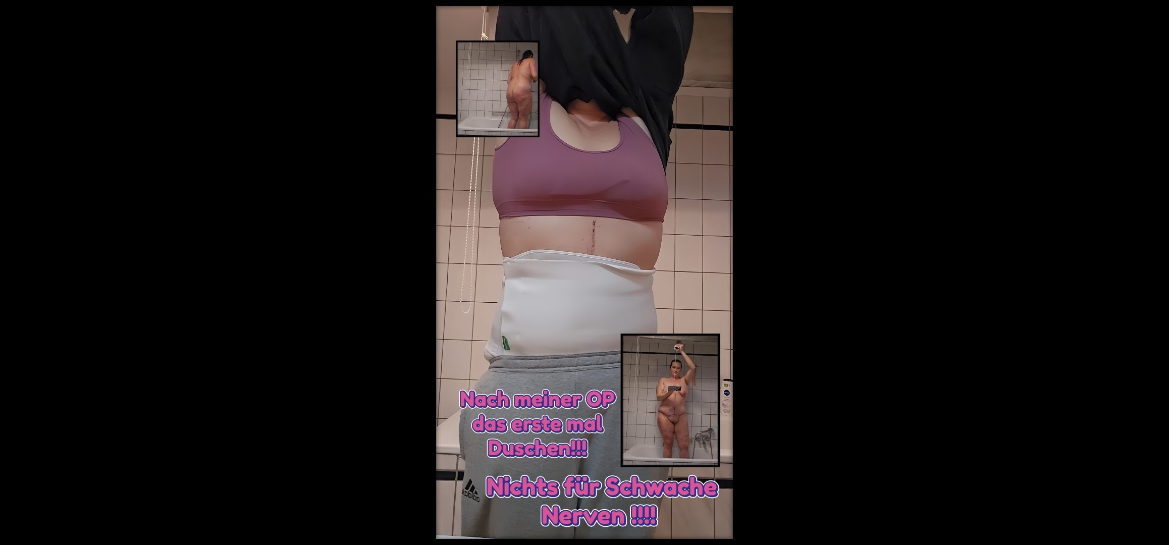 Das erste Mal nach meiner OP und schon wieder Geil ! Vor 2 Wochen habe ich meine Bauchdeckenstraffung bekommen und wie du weißt, ist es für mich echt schwer auf geile Orgasmen zu verzichten ! Aber ich fange langsam an und unter der Dusche zeige ich dir zum ersten Mal meinen neuen Körper und wie ich ihn anfasse! Ich freue mich schon, wenn ich wieder richtig loslegen kann !!!