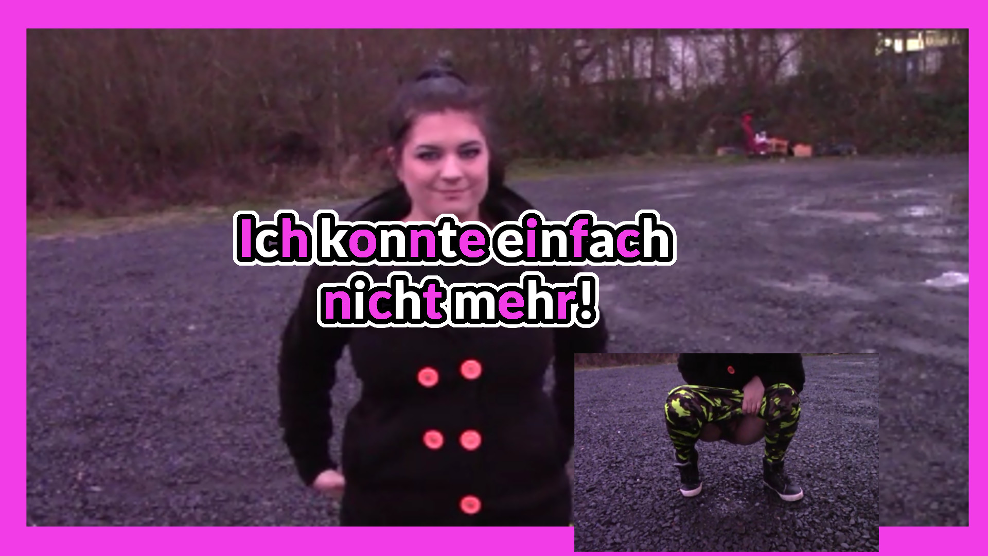 Ich konnte einfach nicht mehr ! Ich konnte es einfach nicht mehr einhalten, Ich musste unterwegs so dringend pissen, das ich einfach anhalten musste und es habe einfach laufen lassen müssen, was hättest du getan wenn du dabei gewesen wärst?