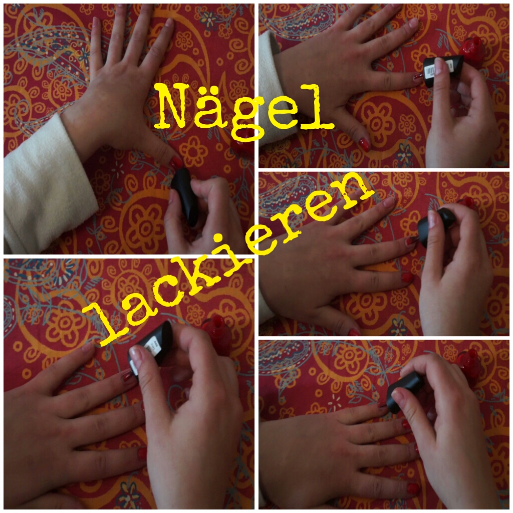 Fingernägel lackieren Schau mir zu, wie Ich mir meine Fingernägel in Rot lackiere