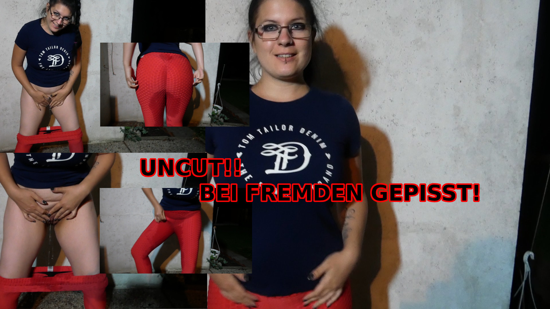 ROTZFRECH! bei fremden in Hose gepinkelt! da kenne Ich gar nichts, Ich Lasse es IMMER und ÜBERALL laufen, Abends spät unterwegs habe Ich mich einfach bei fremden auf die Terasse geschlichen und mir dort ein wenig die Hose runter gezogen und dann schön eingepinkelt :) damit hast du nicht gerechnet oder ? danach ziehe Ich meine bepinkelte Hose wieder an und zeige dir die geile pisse in der Hose. hättest du sowas von mir gedacht ? mich macht es richtig geil. Wenn dir das Video gefallen hat, freue Ich mich über eine gute Bewertung und einen Videokommentar von dir.