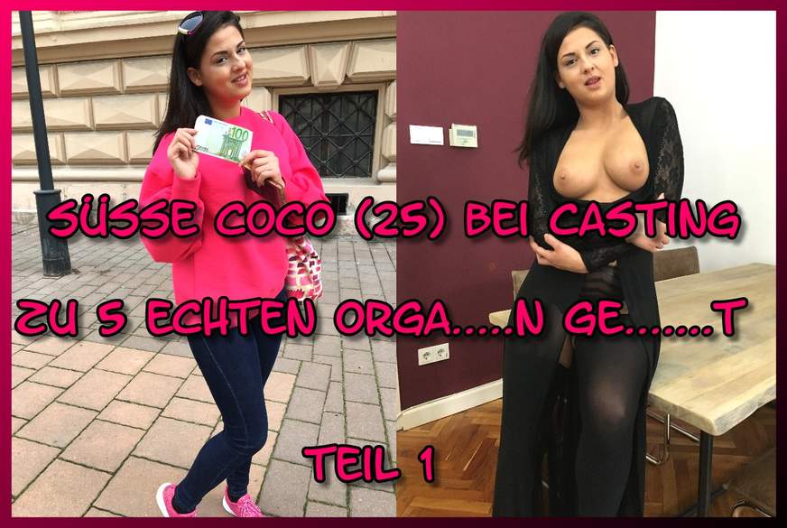 Süsse Coco bei Casting zu 5 Echten Orgasmen g*****t Teil 1 von German-Scout