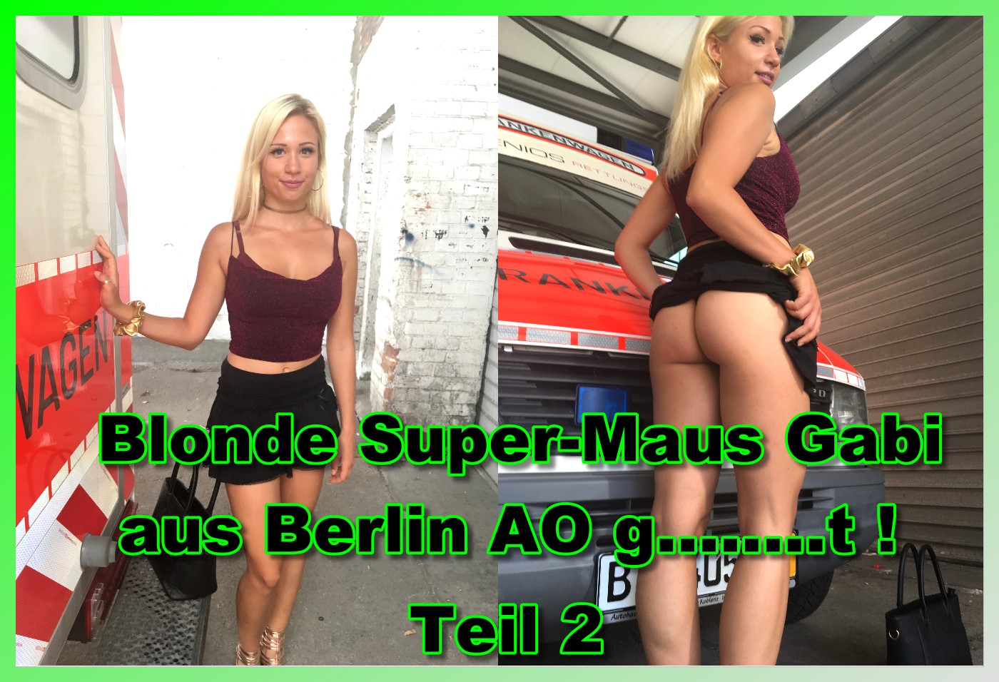 Das war doch mal wieder ein perfekter Nachmittag in Berlin. Ich war mal wieder an der Uni unterwegs um neue Mädels für meine Model-Masche zu finden und habe direkt im Fahrstuhl die Berliner Göre Gabi getroffen und bereits dort heimlich gefilmt. Nach einem kurzen Spurt draussen habe ich sie natürlich gleich um ein Casting gebeten und mit ein wenig Taschengeld für die Studentinnenkasse ging das dann relativ schnell und aus dem Model Job wurde der erste Fick vor der Kamera!