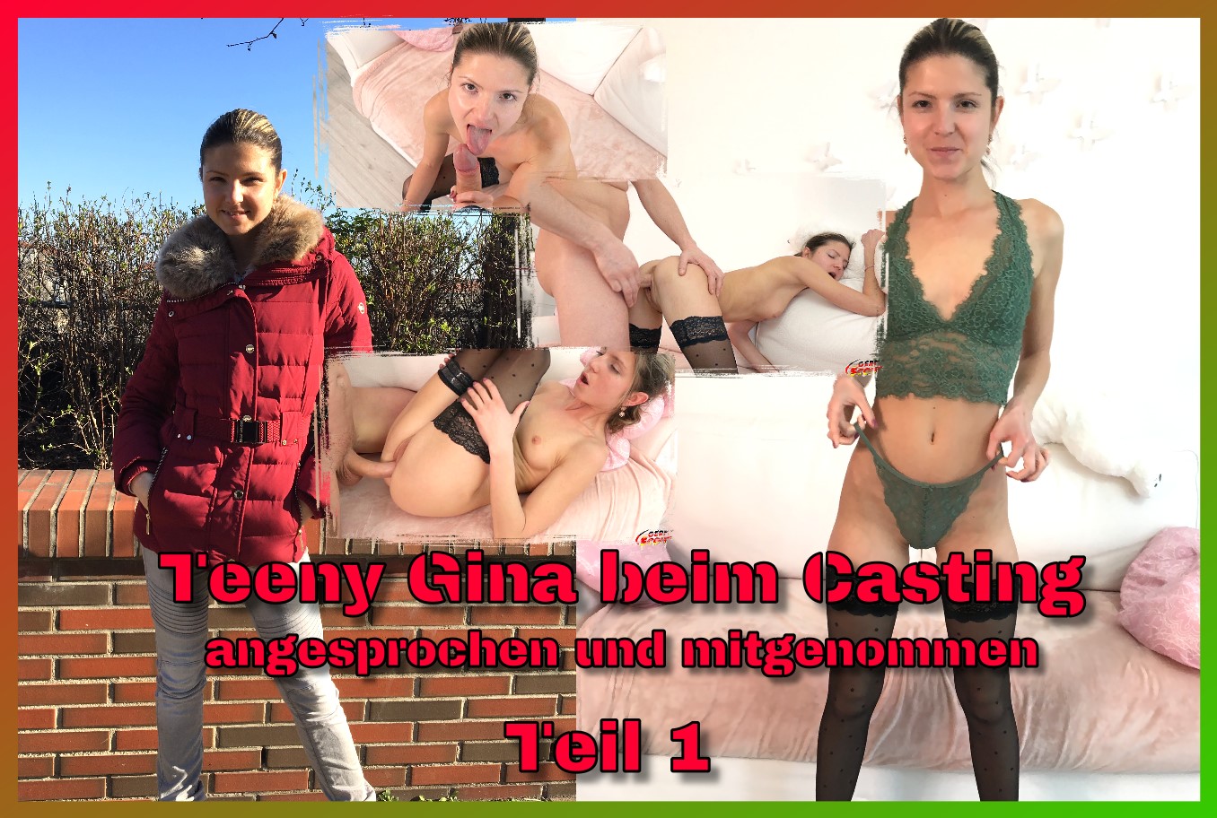 Teeny Gina beim Casting - angesprochen und mitgenommen Teil 1 Der German Scout war wieder unterwegs für euch um euch mit einem geilen Video zu versorgen. An einem sonnigen Samstag war ich kurz von Berlin nach Prag gefahren und habe die Straße mit meiner Kamera abgklappert. Es waren echt ein paar hübsche Mädels dabei, aber dann kam diese kleine und zarte Maus vorbei und ich musste sie einfach ansprechen. Sie war gleich ziemlich locker und ließ ohne Problem Fotos von sich machen und war auch für ein sexy Shooting für ein wenig Taschengeld nicht abgeneigt. Also fix ab in meine gemietete Wohnung und sich die kleine in sexy Wäsche mal richtig genau angesehen. Was für ein geiler Körper! Kein gram fett und geschätzt nur 150cm groß. Ich musste sie einfach vor der Kamera ficken und so machte ich ihr ein unmoralisches Angebot um zu bekommen was ich wollte.