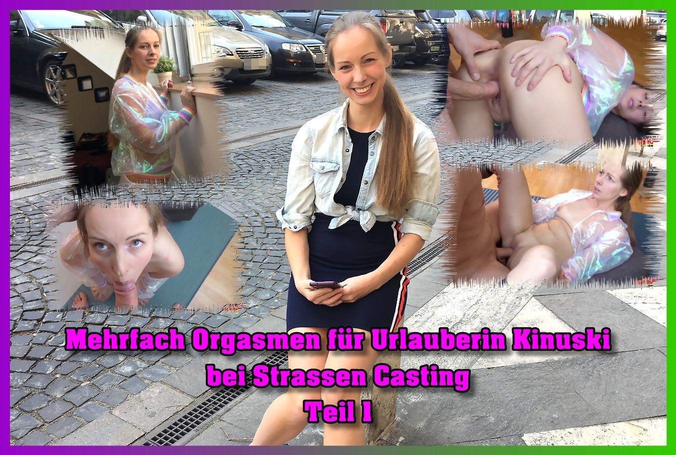 Mehrfach Orgasmen für Urlauberin Kinuski bei Strassen Casting Teil 1 Der German Scout war am Sonntag mal wieder fix von Berlin auf Tour in Prag, aber was ich da dann erlebte war schon wie ein Sechser im Lotto. Ich schlenderte so mit der Kamera in der Hand als ich diese schlanke Maus mit dem zauberhaften Lächeln gesehen habe. Also einfach mal die Kamera an und mein Glück versucht. Ihr Name ist Kinuski und sie stammt aus Finnland. Aber wie kommt eine echte Finnin nach Prag?! Ganz einfach, sie macht eine Europa-Tour mit 2 Freundinnen und sei gerade alleine etwas unterwegs. Na das ist doch perfekt. Weit weg von zu Hause , sexy und Zeit hat sie gerade auch. Also könnten wir doch ein paar Bilder für unsere Model-Kartei machen. Und wenn es nur just for fun und für ein kleines Taschengeld wäre. Also landeten wir bei mir im Apartment und ich merkte sofort dass sie extrem locker war, also holte ich weitere Scheine aus der Tasche und wollte sie vor der Kamera ficken. Sie willigte ein und wahrscheinlich auch, weil sie so untervögelt war, dass sie mehrere ric