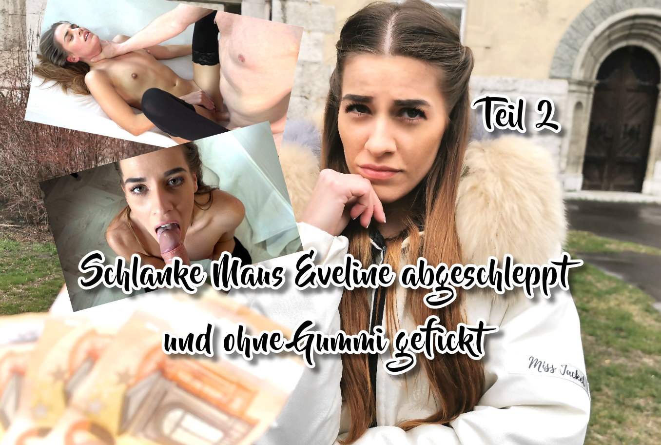 Schlanke Maus Eveline abgeschleppt und ohne Gummi gefickt Teil 2 Am Nachmittag hier in Budapest entdeckte ich eine richtig schlanke Maus in grüner Leggings. Ich musste sie direkt vor der Kamera ansprechen und konnte sie überreden mir zuzuhören. So erzählte ich ihr von meiner Model-Agentur und sie ließ sich direkt fotografieren und folgte mir sogar in meine Wohnung für bessere Bilder. Bei mir angekommen zog sie sich aus und Halterlose an. Und die Kamera hielt die ganze zeit drauf. Als sie auch noch den Slip auszog spielte ich ein wenig an ihr rum. Das erwiderte sie mit einer mündlichen Prüfung im POV. Kurz danach versenkte ich mein Stück blank in ihren zarten Körper mit dem kleinen Po und spritzte ihr Gesicht voll!