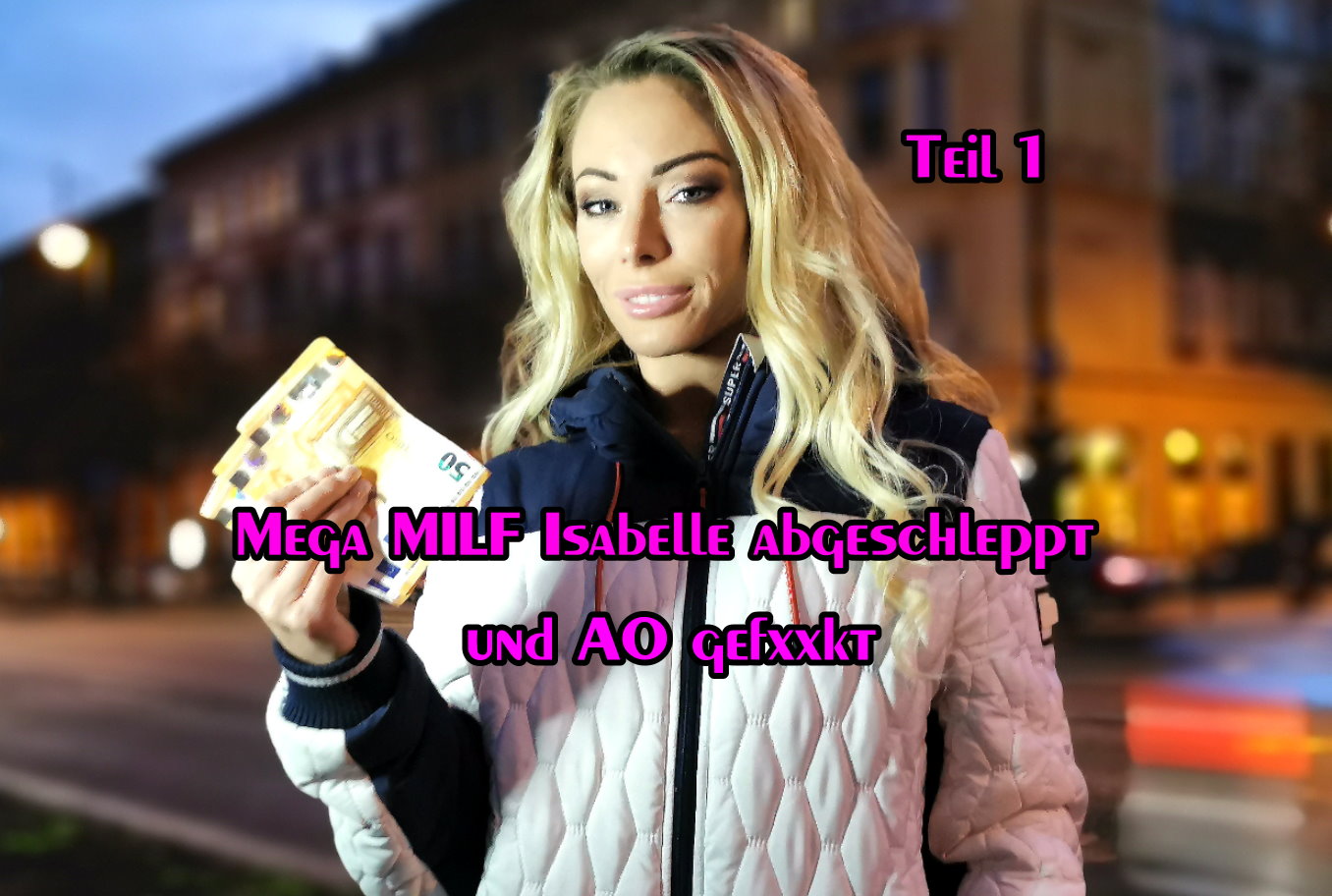 Nach ca. 20 Minuten hier auf den Straßen von Budapest und 5 kläglichen Versuchen entdeckte ich meine Traumfrau. Ein Super MILF mit perfekten Körper, langen blonden Haaren und super sexy. Ich musste sie einfach ansprechen und konnte sie auch davon überzeugen sich in meine Agentur einzutragen. Und als sie mir erzählte, dass sie viel Sport macht wollte ich alles sehen und überzeugte sie mit zu mir zu kommen. Bei mir angekommen zog sie einen neongrünes Outfit an und ihr Körper war ein Traum. Super schlank, tolle Oberweite und ihr Lächeln war der Hammer. Wir machten die ersten Bilder und als sie locker war holte sie mein Ding aus der Hose. Der Speichel tropfte nur so beim blasen. Und als ich blank einfuhr benutzte ich sie bis sie die Augen verdrehte un einem hfetigen Abgang bekam.