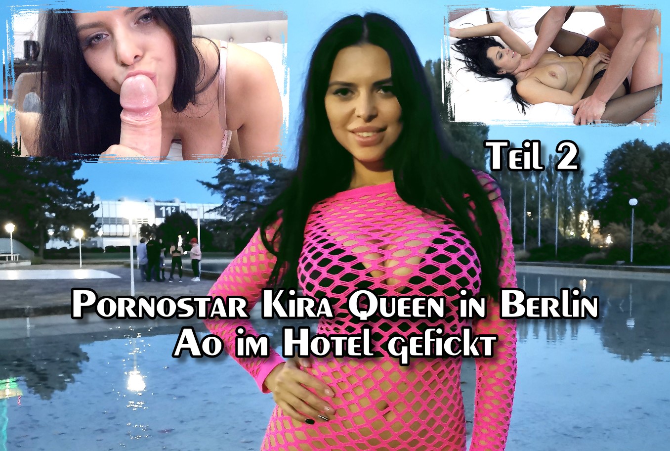 Pornostar Kira Queen in Berlin AO im Hotel gefickt Teil 2 Ich sprach den Star Kira Queen direkt nach der Messe hier in Berlin an. Und da Feierabend war und die Worte wohl passten begleitete sie mich für ein paar Bilder ins Hotel. Ich hätte echt nicht gedacht, dass das wirklich klappt, aber sie war echt locker drauf. Im Hotel angekommen machten wir direkt heiße Bilder im knappen Outfit. Aber sie war so heftig hemmungslos, dass die weiteren Schritte von ganz alleine kamen. Sie lutsche mein bestes Stück direkt ran. Und als sie sich danach blank drauf setzte konnte ich mein Glück nicht mehr fassen!